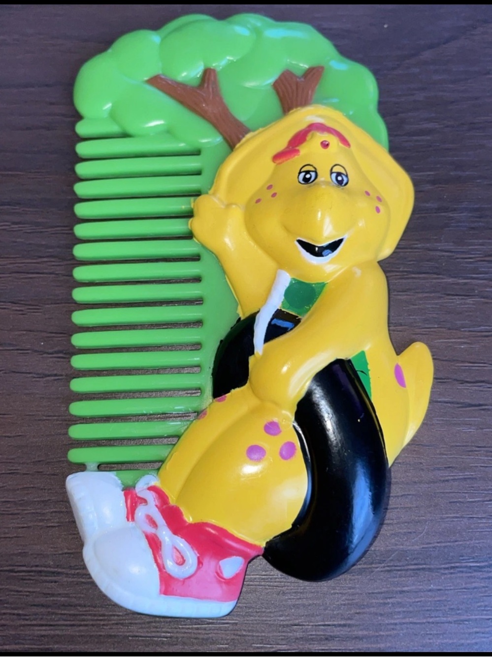 Vintage 1995 Barney & Friends BJ Tire Swing Hair Comb Lyons Group - Rare 90s